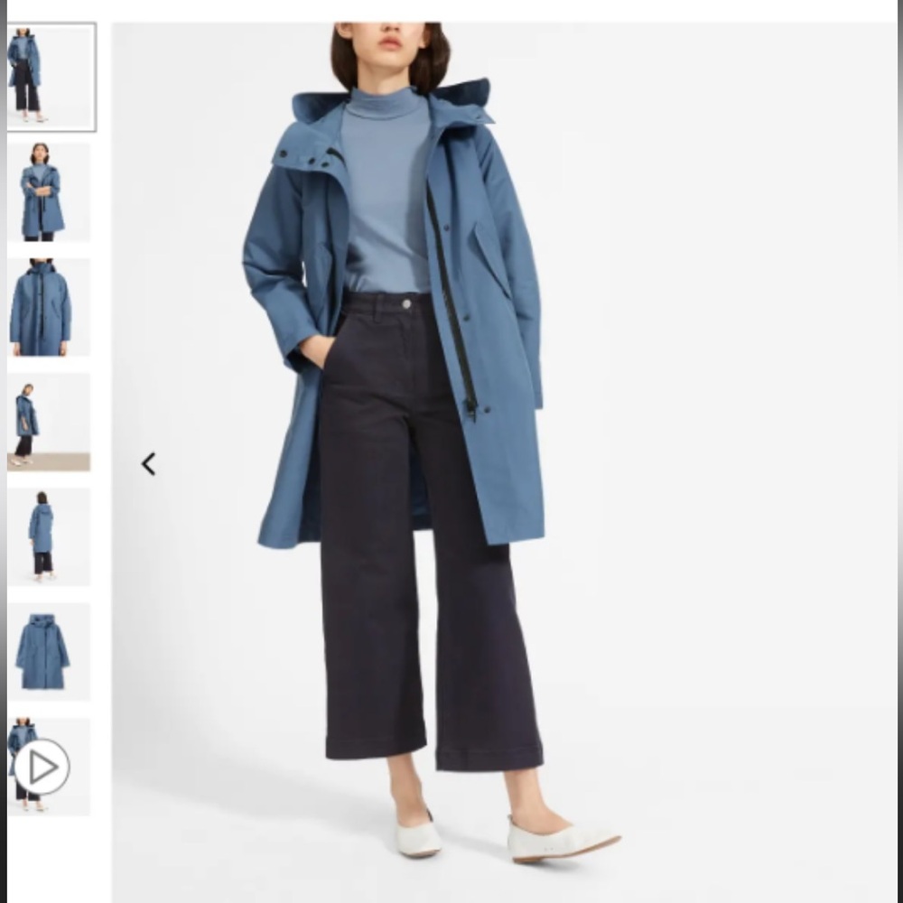 Everlane Blue Hooded Jacket